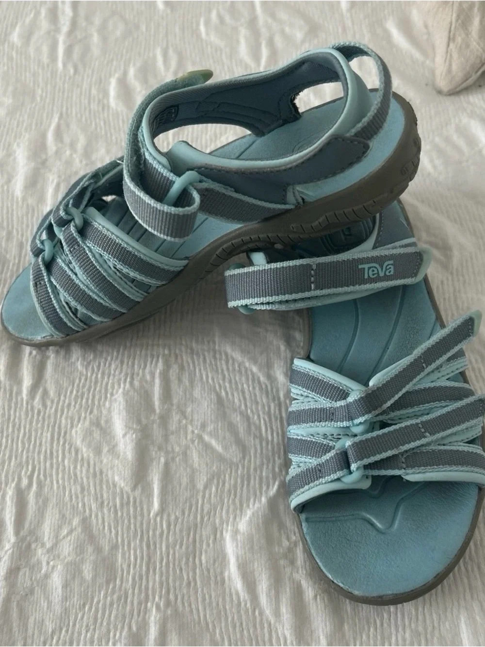 Teva Sandals, For Girls, Size 13, Color Light Blue, Gently Used.